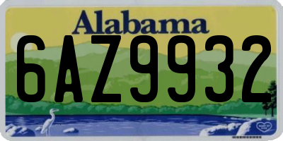 AL license plate 6AZ9932