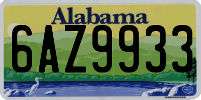 AL license plate 6AZ9933