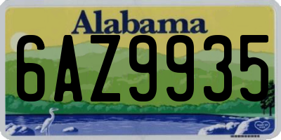 AL license plate 6AZ9935