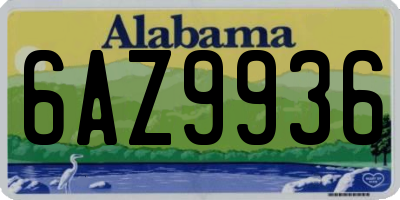 AL license plate 6AZ9936
