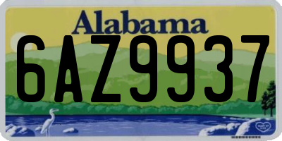 AL license plate 6AZ9937