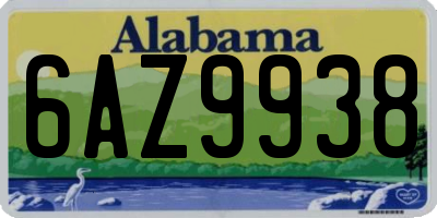 AL license plate 6AZ9938