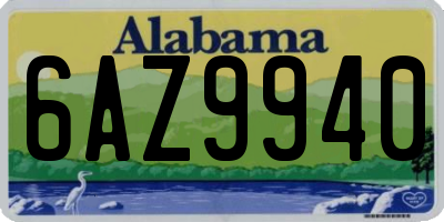 AL license plate 6AZ9940