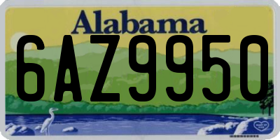 AL license plate 6AZ9950