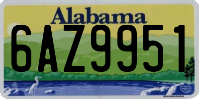 AL license plate 6AZ9951