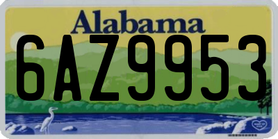 AL license plate 6AZ9953