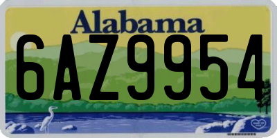 AL license plate 6AZ9954