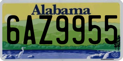 AL license plate 6AZ9955