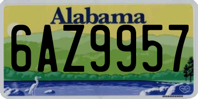 AL license plate 6AZ9957