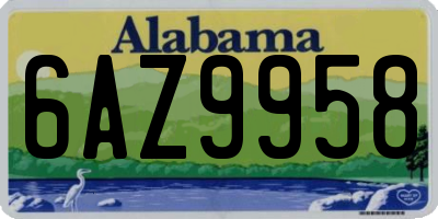 AL license plate 6AZ9958