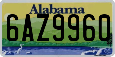 AL license plate 6AZ9960