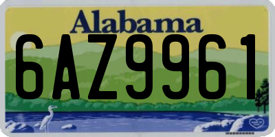 AL license plate 6AZ9961