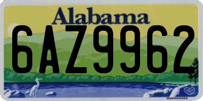 AL license plate 6AZ9962