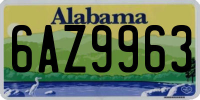 AL license plate 6AZ9963