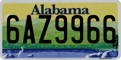AL license plate 6AZ9966