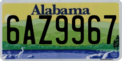 AL license plate 6AZ9967