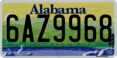 AL license plate 6AZ9968