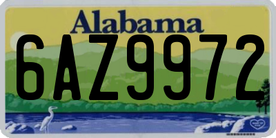 AL license plate 6AZ9972