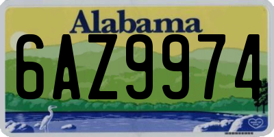 AL license plate 6AZ9974