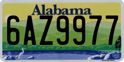 AL license plate 6AZ9977