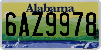 AL license plate 6AZ9978