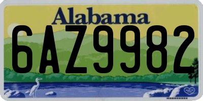 AL license plate 6AZ9982