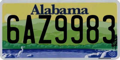 AL license plate 6AZ9983