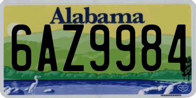 AL license plate 6AZ9984