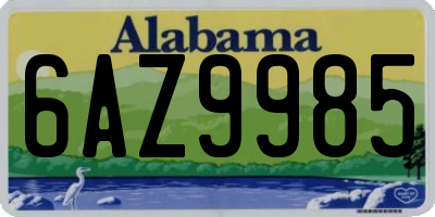 AL license plate 6AZ9985