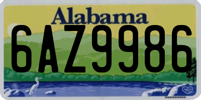 AL license plate 6AZ9986