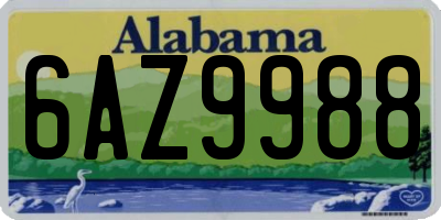 AL license plate 6AZ9988