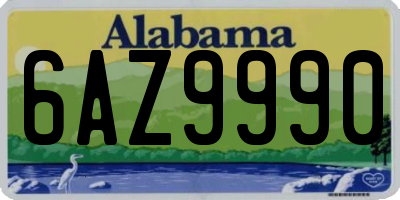 AL license plate 6AZ9990