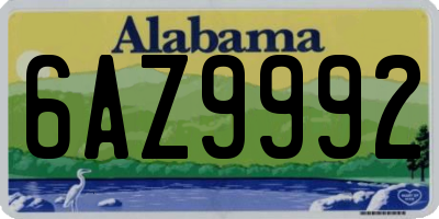 AL license plate 6AZ9992