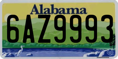 AL license plate 6AZ9993