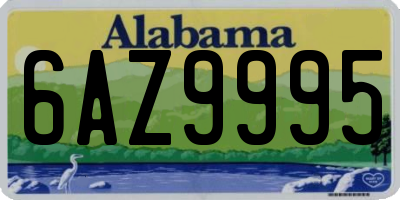 AL license plate 6AZ9995