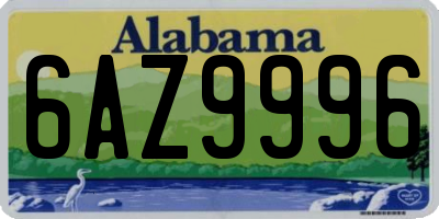 AL license plate 6AZ9996