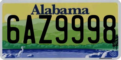 AL license plate 6AZ9998