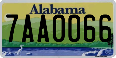 AL license plate 7AA0066