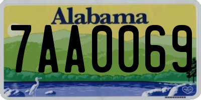 AL license plate 7AA0069