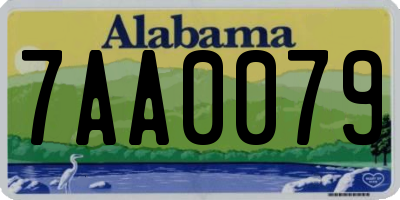 AL license plate 7AA0079