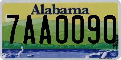 AL license plate 7AA0090