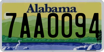 AL license plate 7AA0094
