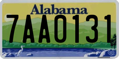 AL license plate 7AA0131