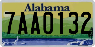 AL license plate 7AA0132