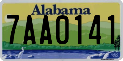 AL license plate 7AA0141