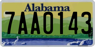 AL license plate 7AA0143