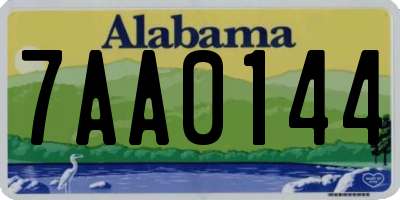 AL license plate 7AA0144