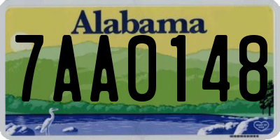 AL license plate 7AA0148