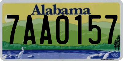 AL license plate 7AA0157