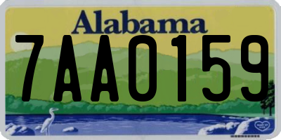 AL license plate 7AA0159